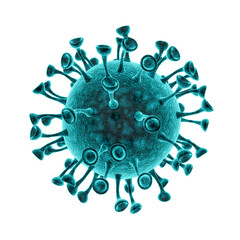 Microscopic Virus Cell, 3d rendering - obrazy, fototapety, plakaty