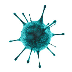Microscopic Virus Cell, 3d rendering - obrazy, fototapety, plakaty