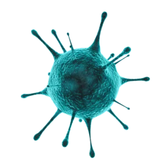Fotobehang Microscopic Virus Cell, 3d rendering © G3D Studio