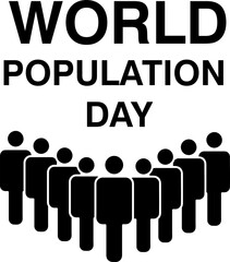 world population day icon illustration on white background..eps