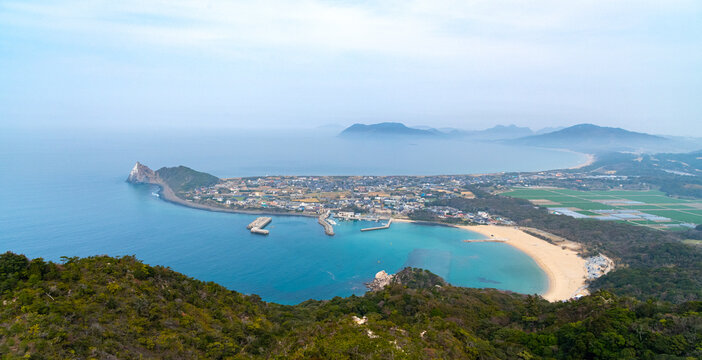 view from mount Tateishi above Itoshima, Fukuoka, Kyushu Japan