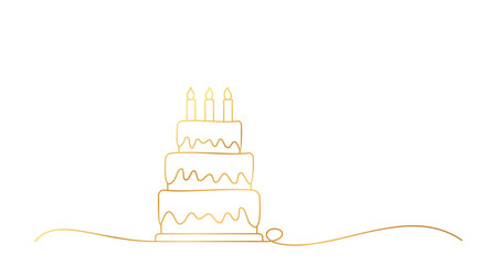 birthday cake with candles art style. birthday element vector eps 10