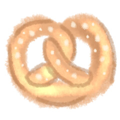 Pretzel isolated on white background