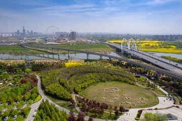 aerial view of Xi'an, China - obrazy, fototapety, plakaty