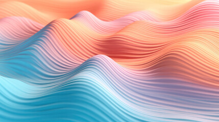 Obraz premium pastel waves wallpaper, background, Generative AI