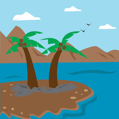 Breezy Beachfront Illustration