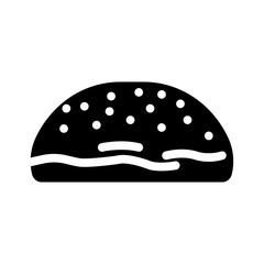 spinach bun food meal glyph icon vector. spinach bun food meal sign. isolated symbol illustration