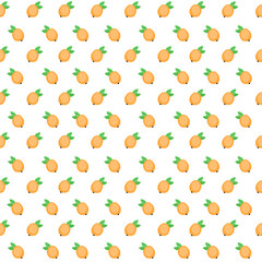 A set of cute vector seamless patterns with abstract flowers, fruits with simple shapes, leaves