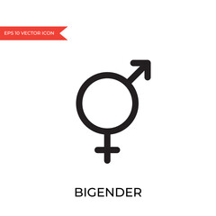 Gender and sexual identity vector icon. Bigender
