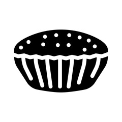 spiced bun food meal glyph icon vector. spiced bun food meal sign. isolated symbol illustration