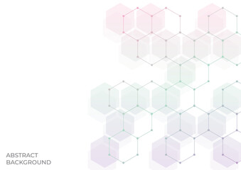 abstract colorful hexagon geometric background