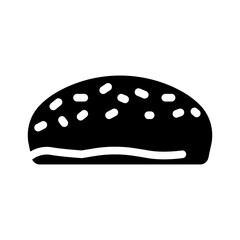 sweet bun food meal glyph icon vector. sweet bun food meal sign. isolated symbol illustration