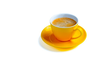 cup of coffee on white