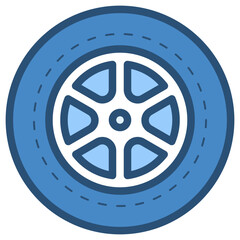 Fototapeta premium tire wheel icon