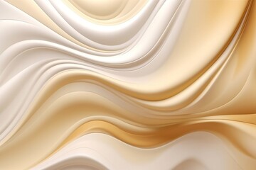 Elegant background with luxurious golden and white waves, Generative Ai
