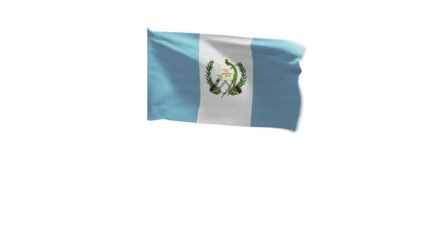 3D rendering of the flag of Guatemala waving in the wind.
