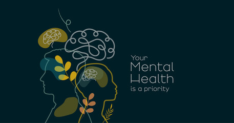 Your Mental Health is a priority. - obrazy, fototapety, plakaty
