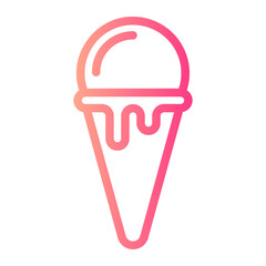 ice cream gradient icon