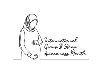 line art of international B strep awareness month good for international B strep awareness month celebrate. line art. illustration.