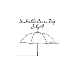 line art of umbrella cover day good for umbrella cover day celebrate. line art. illustration.