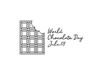 line art of world chocolate day good for world chocolate day celebrate. line art. illustration.