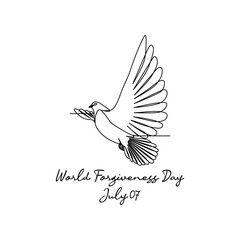 line art of world forgiveness day good for world forgiveness day celebrate. line art. illustration.
