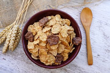 healthy breakfast with nesfit corn flakes