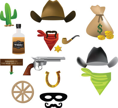 Western Party Photo Booth Props