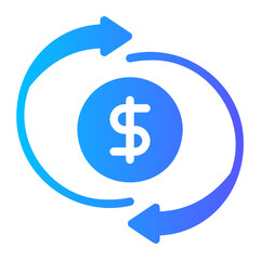 refund gradient icon