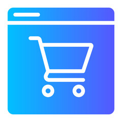 online shop gradient icon