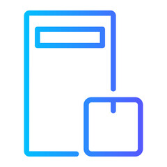Obraz premium door delivery gradient icon
