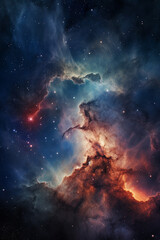 Fototapeta premium Space galaxy nebula generative AI