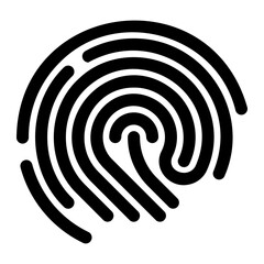 fingerprint glyph icon