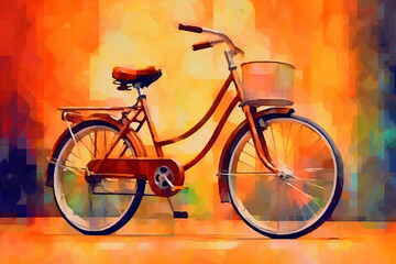Fototapeta na wymiar Colorful illustration of a bicycle