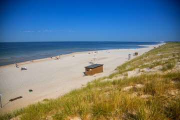 Wide sandy beach on the Baltic sea, Curonian Spit