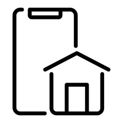 smart home line icon