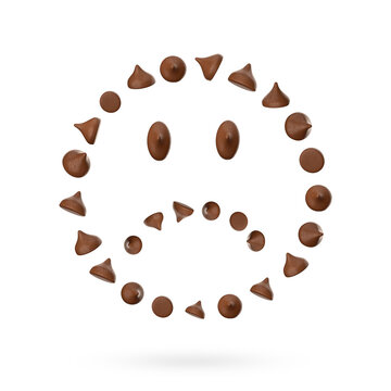 Chocolate chips, Choco Chip in sad  Face, or emoji