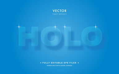 Vector Editable Text Effect in Hologram Style