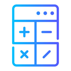 Fototapeta premium calculator gradient icon