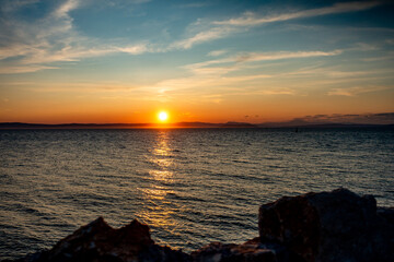 Sonnenuntergang an der kroatischen Küste