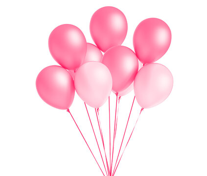 Fototapeta pink balloon isolated on white
