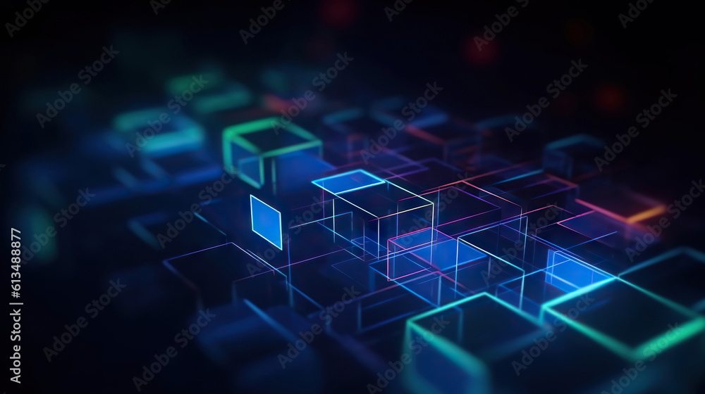 Poster modern digital abstract 3d background. can be used in the description of network abilities, technolo