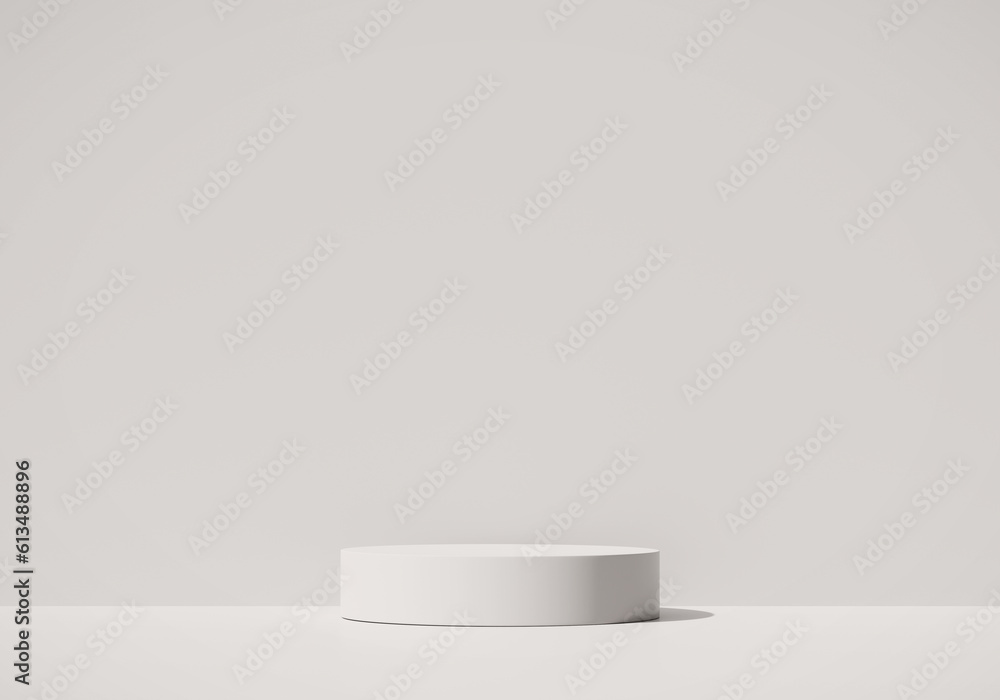 Poster abstract minimal modern white podium platform for product display showcase 3d rendering