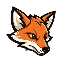 Fox head mascot. Logo design. Illustration for printing on t-shirts.