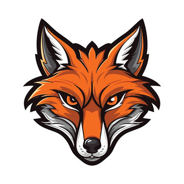 Fox head mascot. Logo design. Illustration for printing on t-shirts.