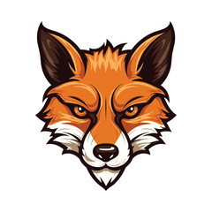 Fox head mascot. Logo design. Illustration for printing on t-shirts.