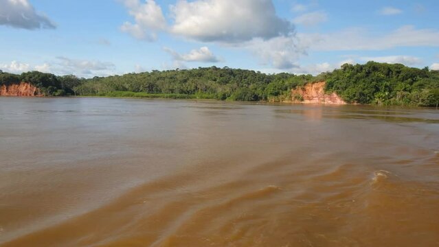 Amazon river water in the amazon rainforest Brazil