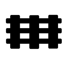 Obraz premium Black colour classic old looking fence.