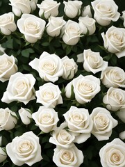 Obraz na płótnie Canvas white roses bouquet