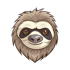 Sloth head mascot. Logo design. Illustration for printing on t-shirts.